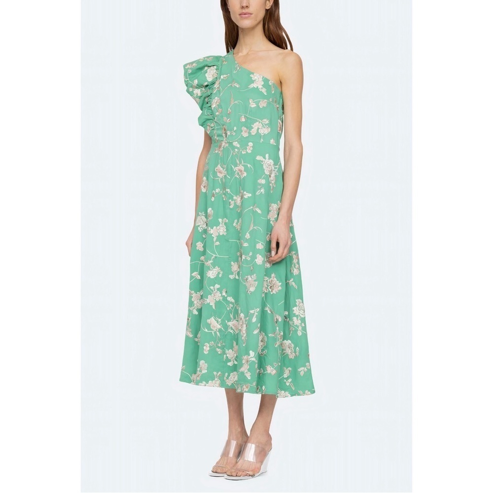 NWT SEA New York Midi Embroidered Floral Julian One-Shoulder Dress - Picture 4 of 7